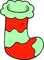 cartoon doodle christmas stocking