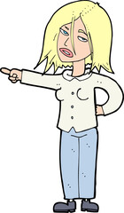cartoon woman pointing