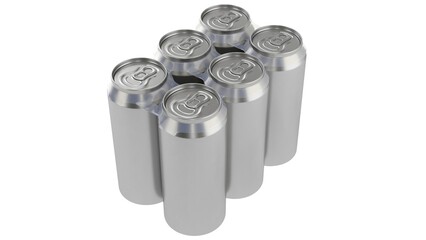 six pack of cans