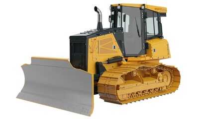 Fototapeta premium bulldozer on white background