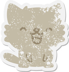 cute little cat grunge sticker