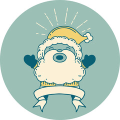 icon of a tattoo style santa claus christmas character