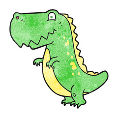 freehand textured cartoon dinosaur