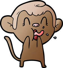 Fototapeta premium crazy cartoon monkey