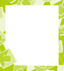square light green tile engraving frame