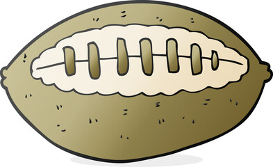 freehand drawn cartoon football