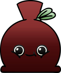gradient shaded cartoon of a sack
