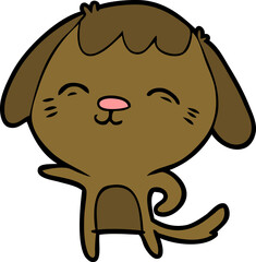 happy cartoon dog