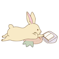 It's a cute rabbit illustration
