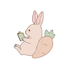 It's a cute rabbit illustration