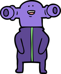 friendly cartoon alien