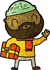 cartoon bearded man