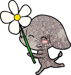 cute cartoon elephant running