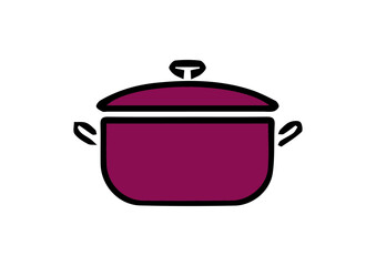 vector pots, pans kitchen utensils drawing