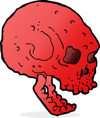 cartoon spooky skull