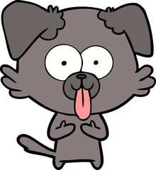 cartoon dog with tongue sticking out