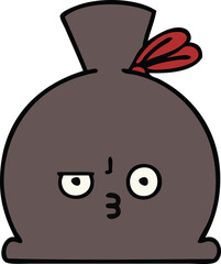 cute cartoon of a sack