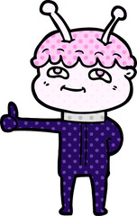 friendly cartoon spaceman