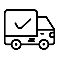 mover truck line icon