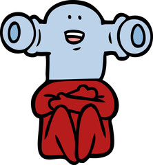 friendly cartoon alien