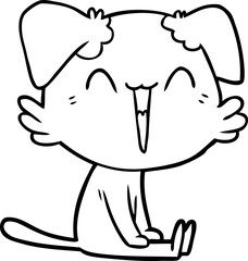 happy little dog cartoon