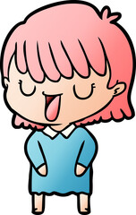 cartoon woman