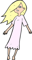 cartoon ghost like girl