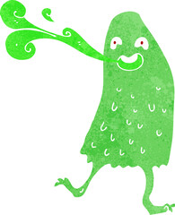 cartoon funny slime monster