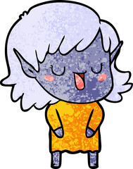cartoon elf girl