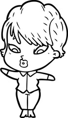 Obraz premium cartoon woman