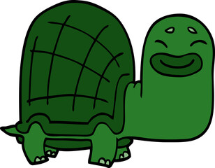 cartoon doodle happy turtle