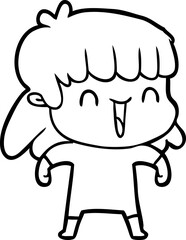 cartoon worried woman