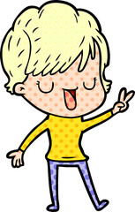 cartoon woman talking