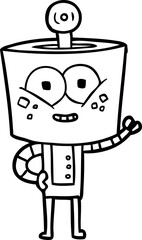 happy cartoon robot