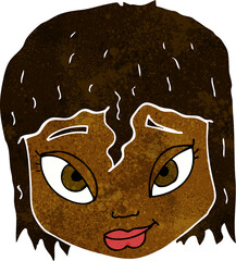 cartoon female face