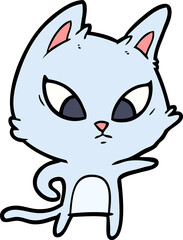 confused cartoon cat