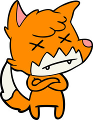 cartoon dead fox