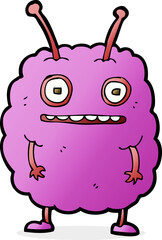 cartoon funny alien monster