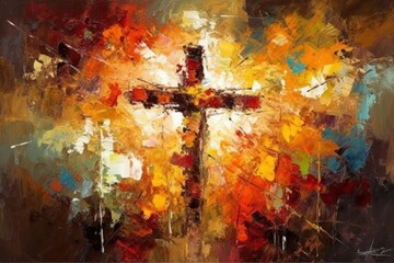 Abstract Cross of Jesus Design