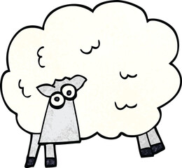 cartoon doodle funny sheep