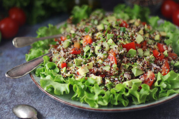 Quinoa and avocado salad - typical food in Peru