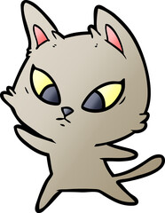 confused cartoon cat