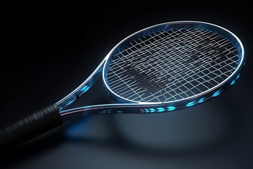 3D tennis racket rendering. Generative AI