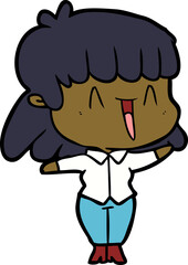 cartoon woman