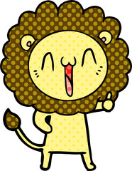 happy cartoon lion