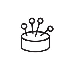 Pin Tailor Sewing Outline Icon