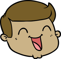 happy cartoon male face