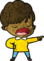 cartoon woman talking