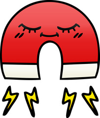 gradient shaded cartoon of a magnet