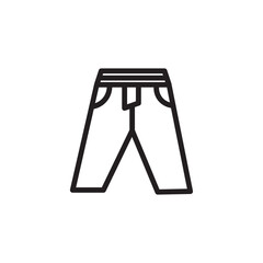 Clothes Fashion Trousers Outline Icon